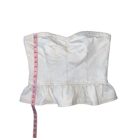 Isabel Marant Etoile Solizinia strapless denim peplum top - Picture 13 of 15